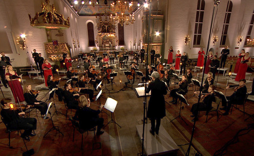 Det norske solistkor og ensemble allegria, dirigent grete pedersen. oslo domkirke 12. mars 2021. (foto  skjermdump trippel m)
